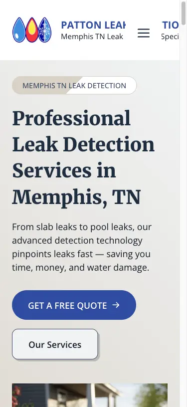 Patton Leak Detection mobile view