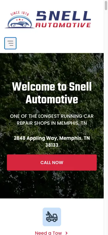 Snell Automotive mobile view